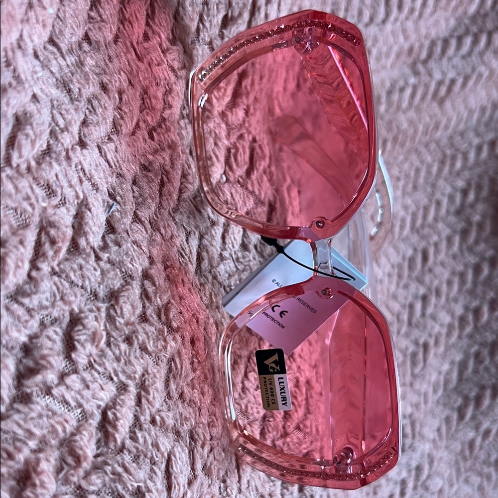Luxury Barbie Look Pink Oversized Women’s Sunglasses